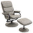 Recliner Chair with Ottoman 360¬∞ Swivel Faux Leather High Back Armchair w/ Footrest Stool for Home Office