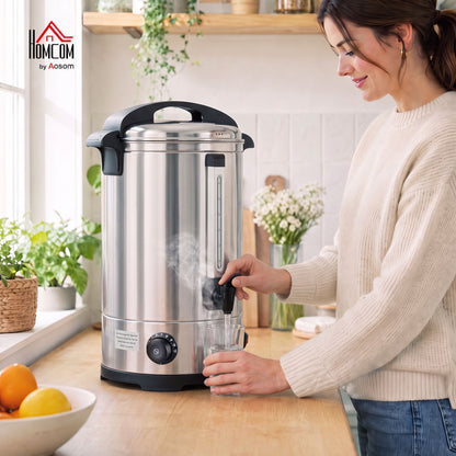 13L Catering Urn, 2500W Stainless Steel Tea Urn with Keep Warm