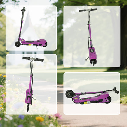 Foldable Kids E-Scooter, for Ages 7-14 Years, Purple