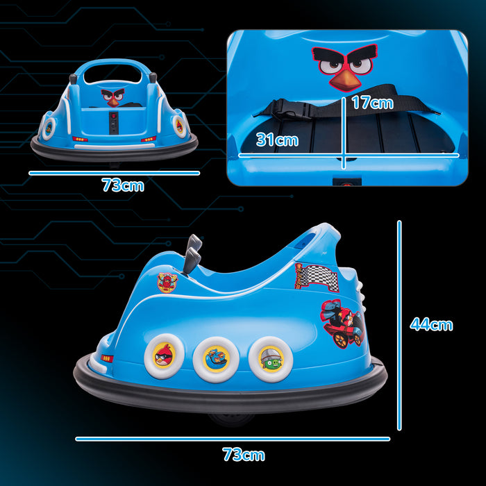 Angry Bird Licensed Bumper Car for Kids w/ Joysticks - Blue