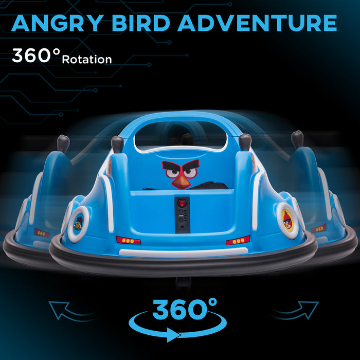 Angry Bird Licensed Bumper Car for Kids w/ Joysticks - Blue