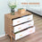 Chest of Drawers with 3 Drawers, Bedroom Cabinet, Storage Organizer for Living Room, White and Natural