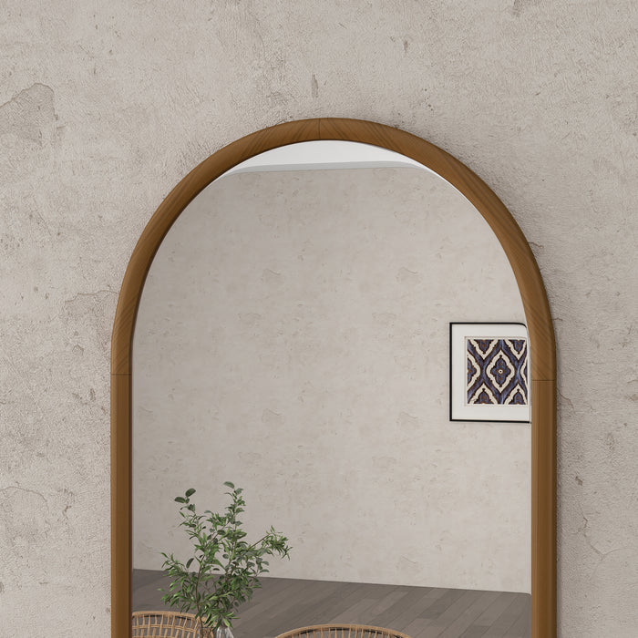 Wall Mirror, Arch Mirror for Wall Mounted, Home Decor, Brown