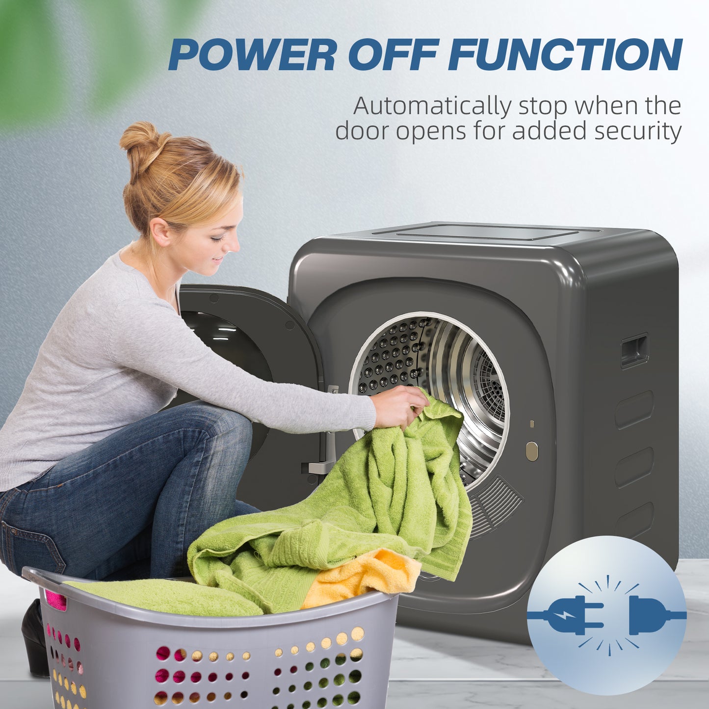 4kg 800W Vented Tumble Dryer with Deodorize, Smart Mode