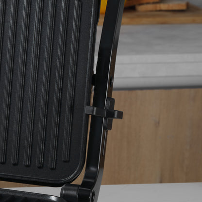 Health Grill & Panini Press, 4 Slice Toastie Machine, 2000W Electric Non-stick Grill with 180√Ç¬∞ Flat Open, Drip Tray and Adjustable Temperature