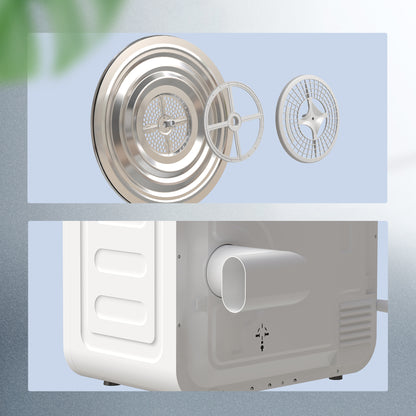 800W Compact Dryer Machine, 4kg Small Vented Tumble Dryer, White