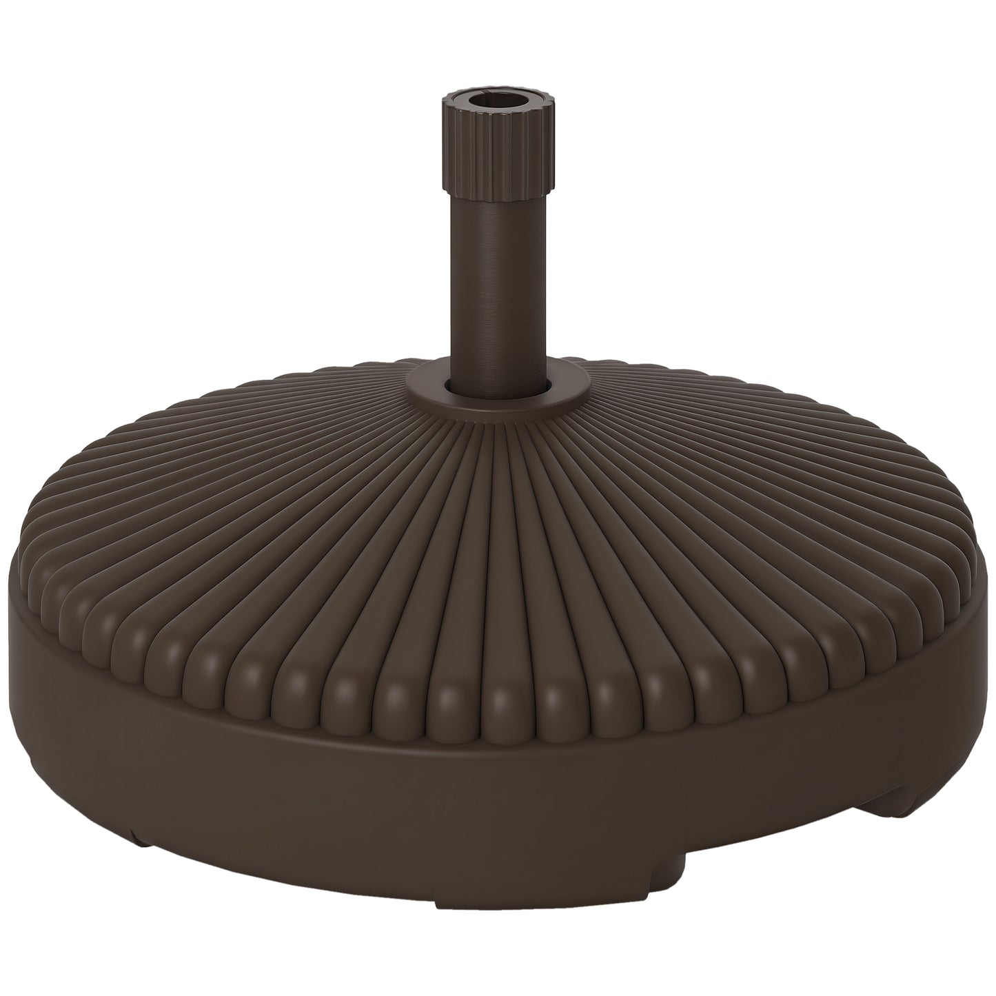 Garden Parasol Base, 28kg Sand Filled, 23kg Water Filled, Brown