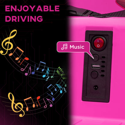 Angry Bird Licensed Bumper Car for Kids w/ Joysticks - Pink