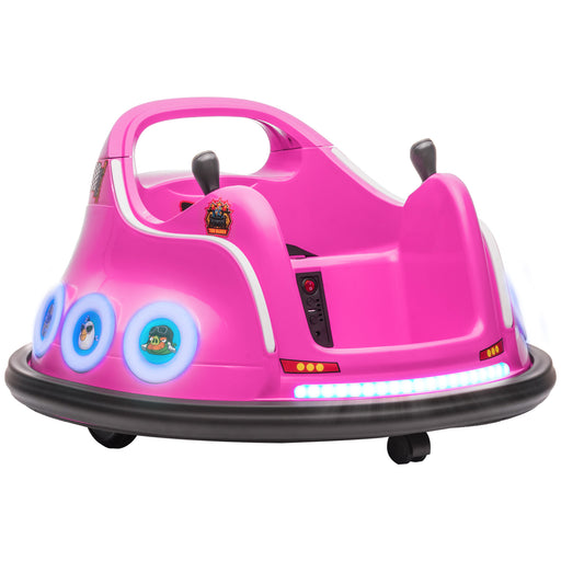 Angry Bird Licensed Bumper Car for Kids w/ Joysticks - Pink