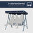 3-Seat Swing Chair Garden Swing Seat with Adjustable Canopy for Patio, Blue and White