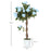 Set of 2 90cm Artificial Rose Tree, Fake Decorative Plant, Blue