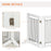 Dog Gate, Freestanding Pet Gate, Wooden Puppy Fence Foldable Design with 61 cm Height 3 Panels, 2 Support Feet, for House Doorway Stairs White