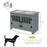 Raised Dog Bowls for Large Dogs, Pet Feeding Station, Doors with Latch, Storage Cabinet, Two Stainless Steel Bowls, Grey