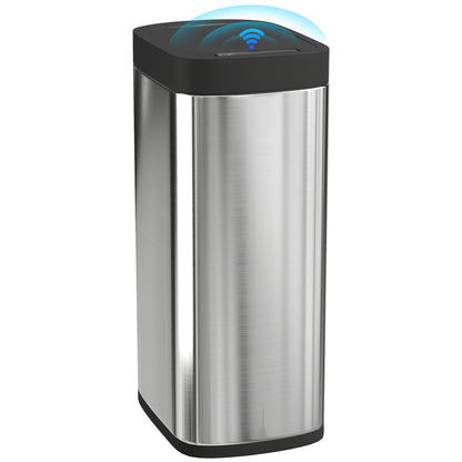 50L Sensor Bin, Touchless Kitchen Bin, Battery Operated, Silver Tone
