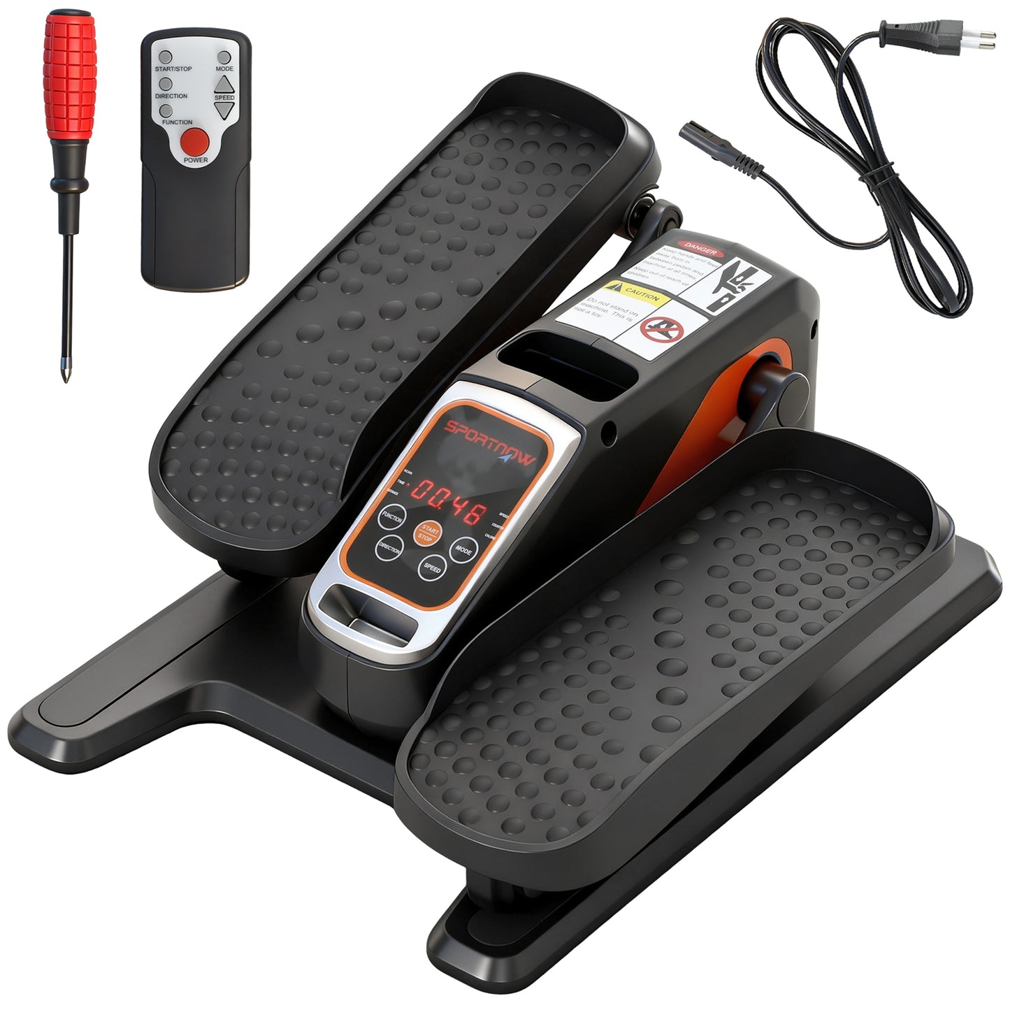 Under Desk Elliptical Machine for Home, Electric Elliptical Machine with 12 Adjustable Speed, Auto & Manual Modes, Quiet & Portable Seated Pedal Exerciser with Remote Control & LED Monitor