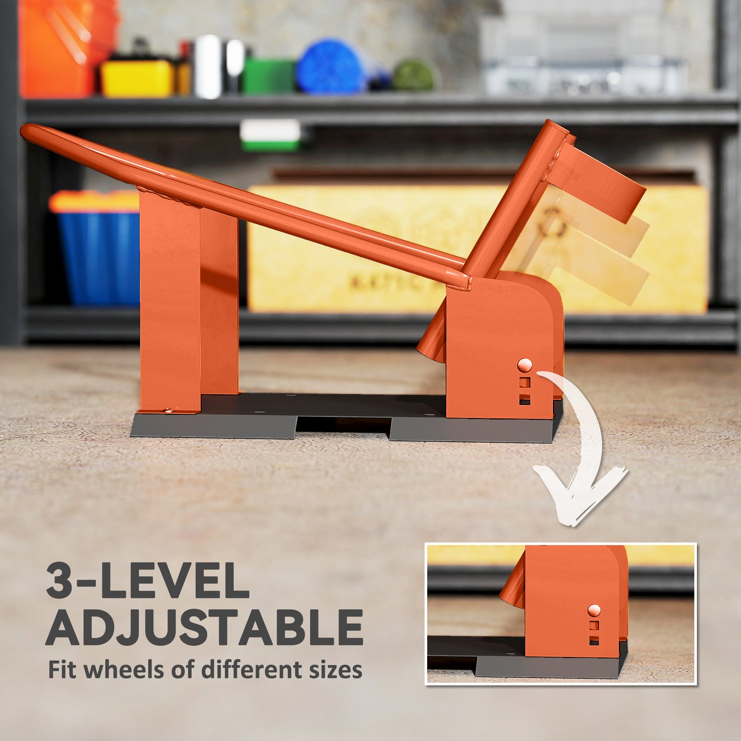 816.5 kg Motorcycle Wheel Chock, Motorcycle Front Wheel Chock Holder