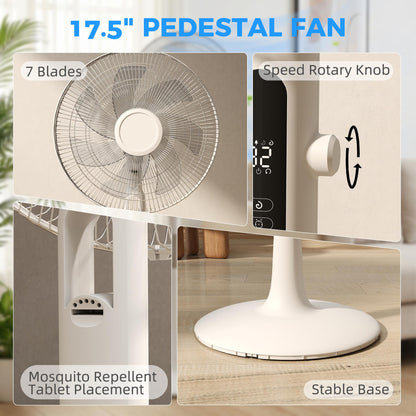 Standing Fan with 75 Degree Oscillation Mosquito Repellent Function