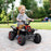 6V Electric Quad Bike for Kids w/ Forward Backward, Black and Red