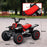 6V Electric Quad Bike for Kids w/ Forward Backward, Black and Red