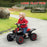 6V Electric Quad Bike for Kids w/ Forward Backward, Black and Red