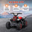 6V Electric Quad Bike for Kids w/ Forward Backward, Black and Red