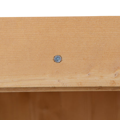 Wooden Garden Storage Shed with Hinged Roof and Shelves, Outdoor Storage Cabinet Chest, Double Doors