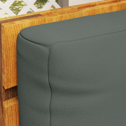 2 Seat Pallet Cushions 20cm Thick Outdoor Seat Pads, Charcoal Grey