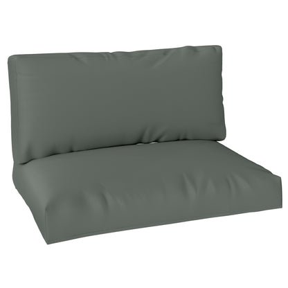 2 Seat Pallet Cushions 20cm Thick Outdoor Seat Pads, Charcoal Grey