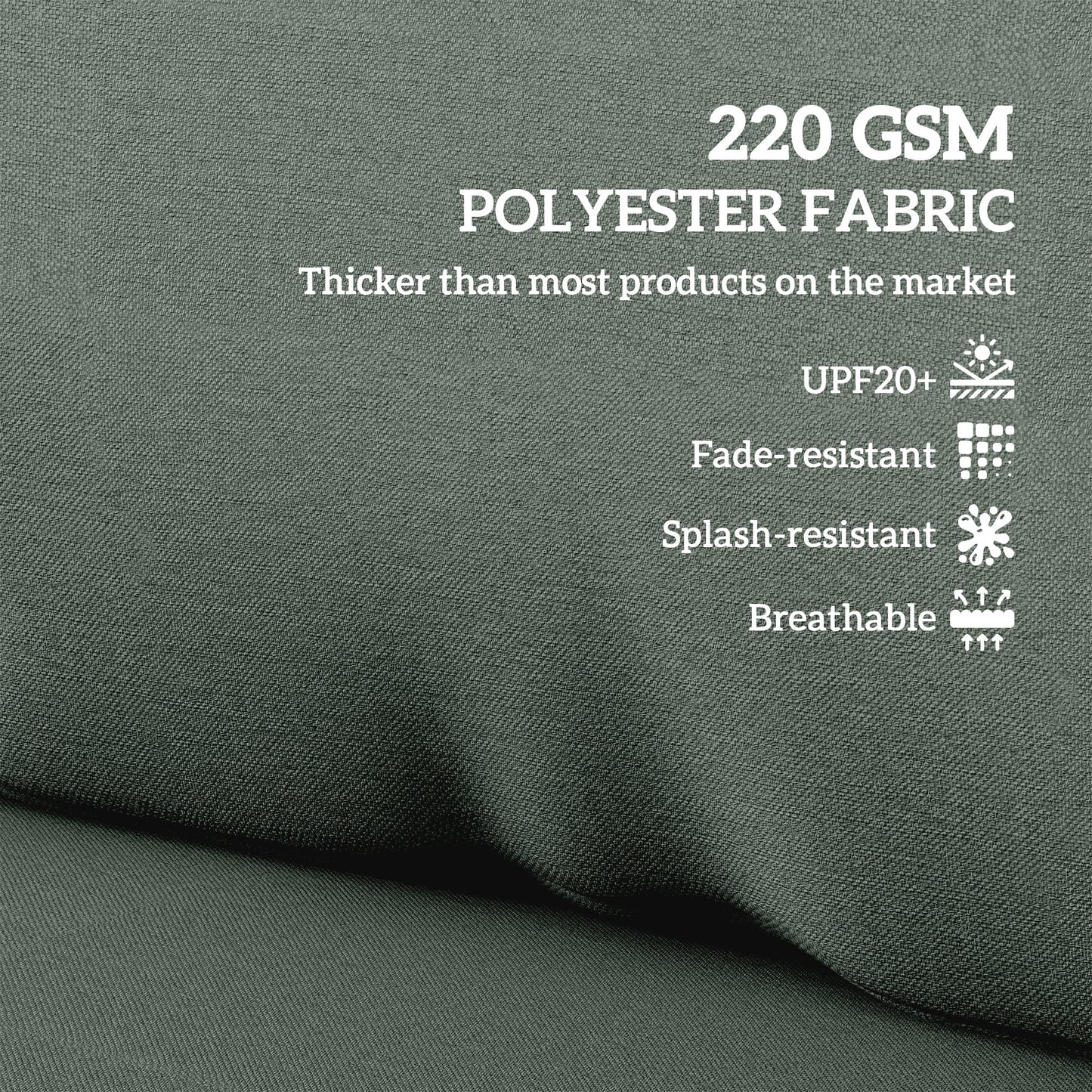 2 Seat Pallet Cushions 20cm Thick Outdoor Seat Pads, Charcoal Grey