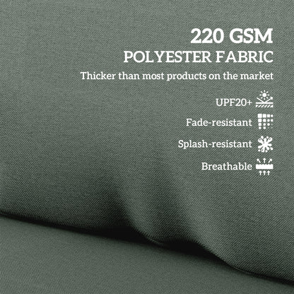 2 Seat Pallet Cushions 20cm Thick Outdoor Seat Pads, Charcoal Grey