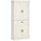 Kitchen Cupboard with 4 Doors, Freestanding Storage Cabinet with Wide Drawer and Shelves for Living Room, 180cm, White Wood Grain