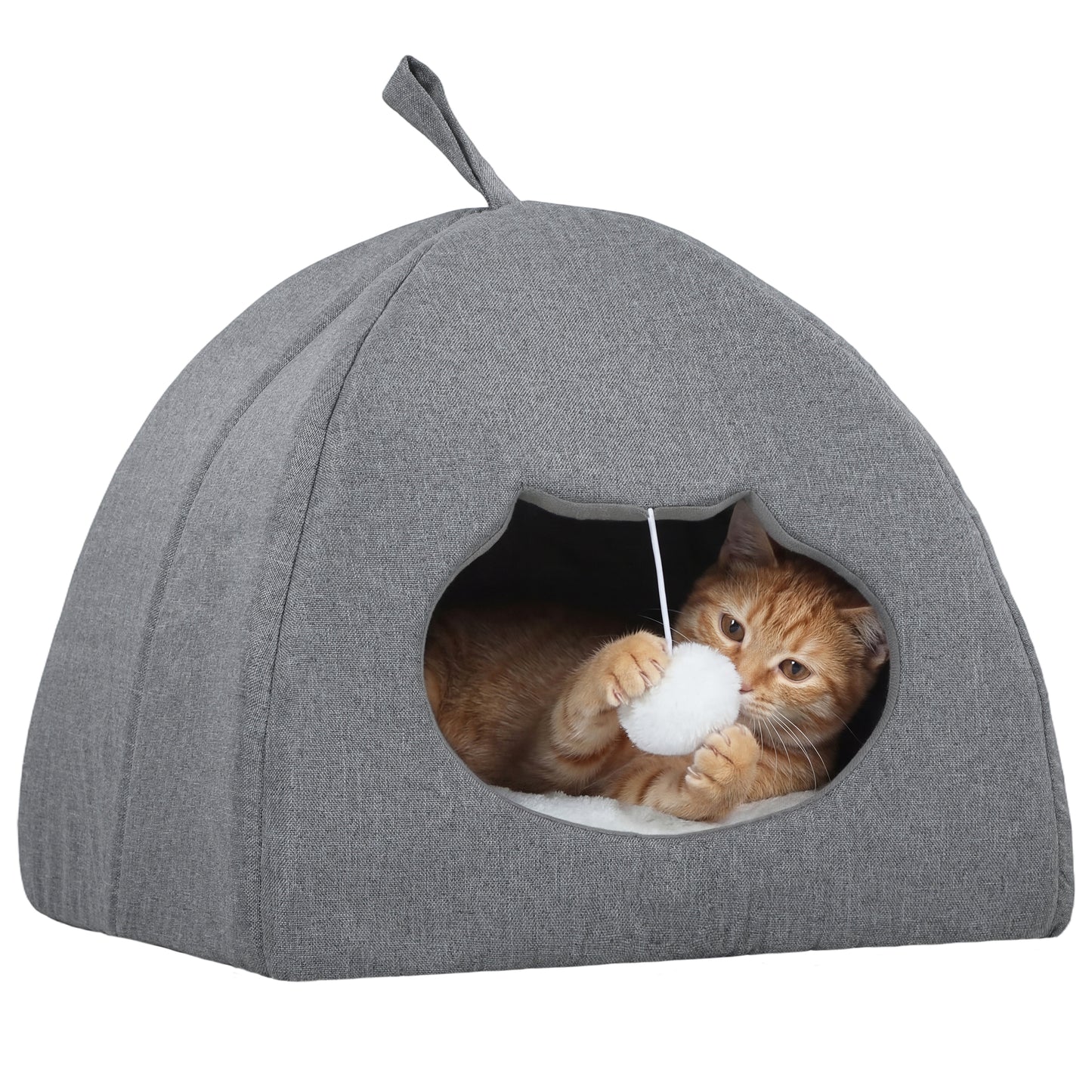 Cat Cave, Cat House with Removable Cushion for Indoor Kittens