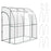 Outsunny 214x118x212cm Walk-In Lean to Wall Tunnel Plastic Greenhouse with Doors