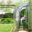 Outsunny 214x118x212cm Walk-In Lean to Wall Tunnel Plastic Greenhouse with Doors