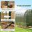 214x118x212cm Walk-In Lean to Wall Tunnel Plastic Greenhouse with Doors