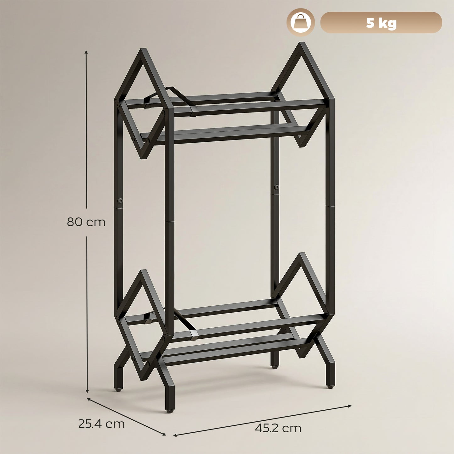 50 CD Storage Rack, 2-Tier Metal Display Rack for CDs, DVDs, Black