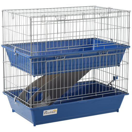 Metal 2-Tier Small Animal Cage Blue