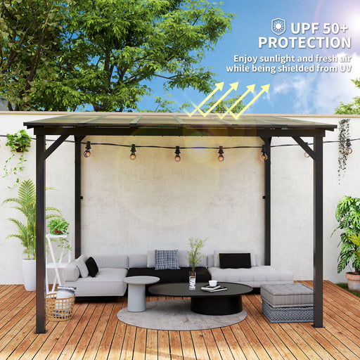 3 x 3(m) Pergola Kit Gazebo with UPF 50+ and Waterproof Polycarbonate Roof