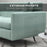 165cm 2 Seater Sofa for Living Room, Modern Fabric Couch, Tufted Loveseat Sofa Settee w/ Steel Legs, 2 Storage Pockets,