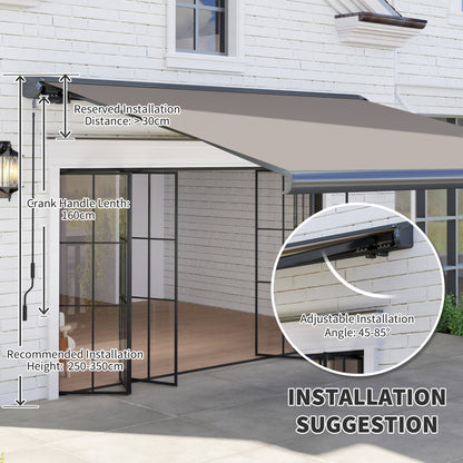 DIY Retractable Canopy with Remote Controller for Patio, Light Grey