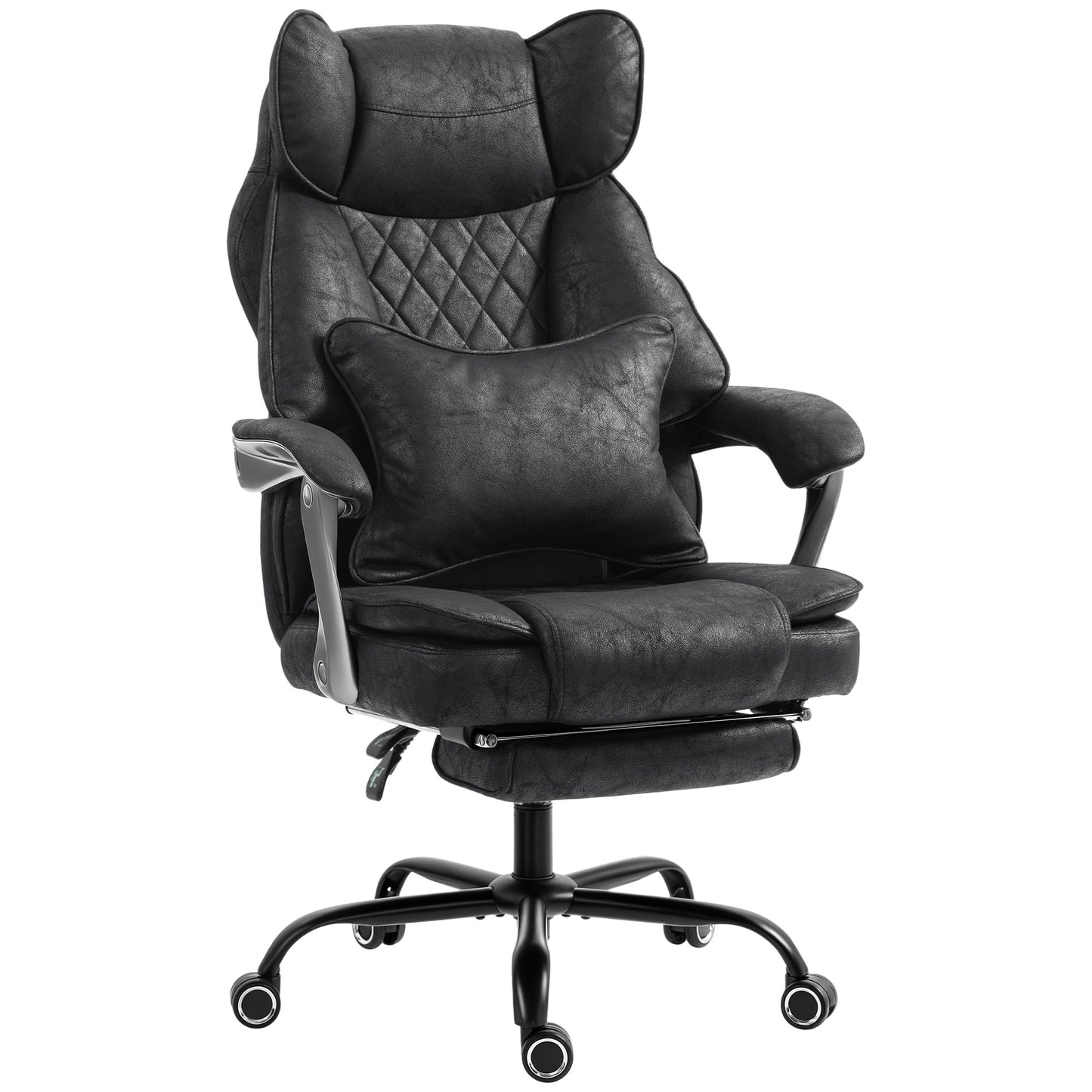 Big and Tall Office Chair with Lumbar Support, Black