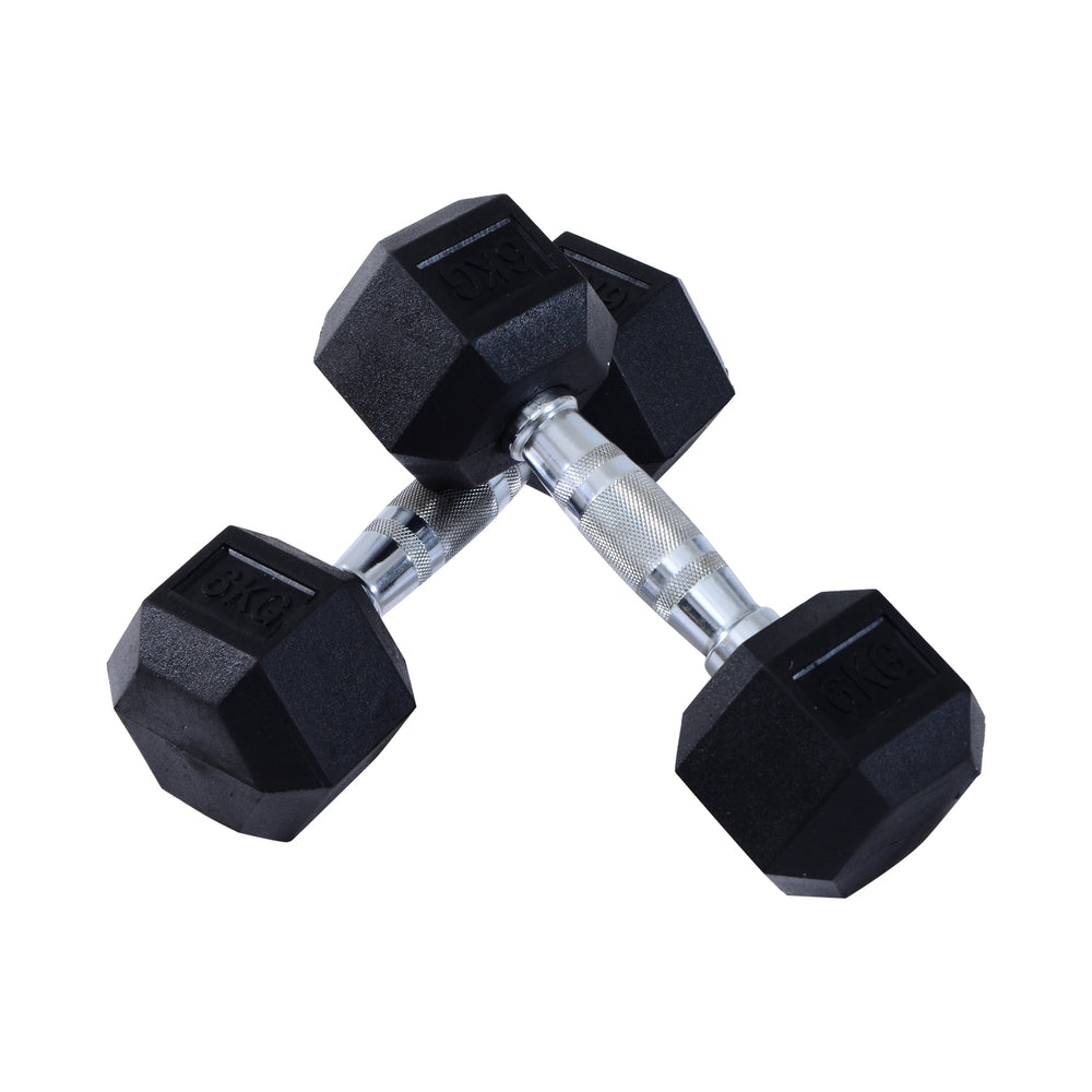 Hex Dumbbells Set Rubber Dumbbells Weight Lifting Equipment Fitness Home Gym