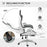 Racing Gaming Chair, Reclining PU Leather Computer Chair with 360 Degree Swivel Seat, Footrest, Removable Headrest White and Black