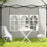 Gazebo Side Panels, Sides Replacement with Window for 3x3(m) or 3x6m Gazebo Canopy, 2 Pack, White