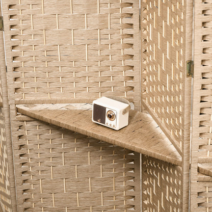 Freestanding Privacy Screen, 160 x 170cm, Natural Wood Finish