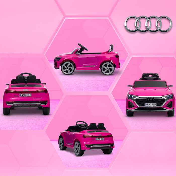 Audi Q8 e-tron Sportback Kids Electric Car w/ Remote - Pink