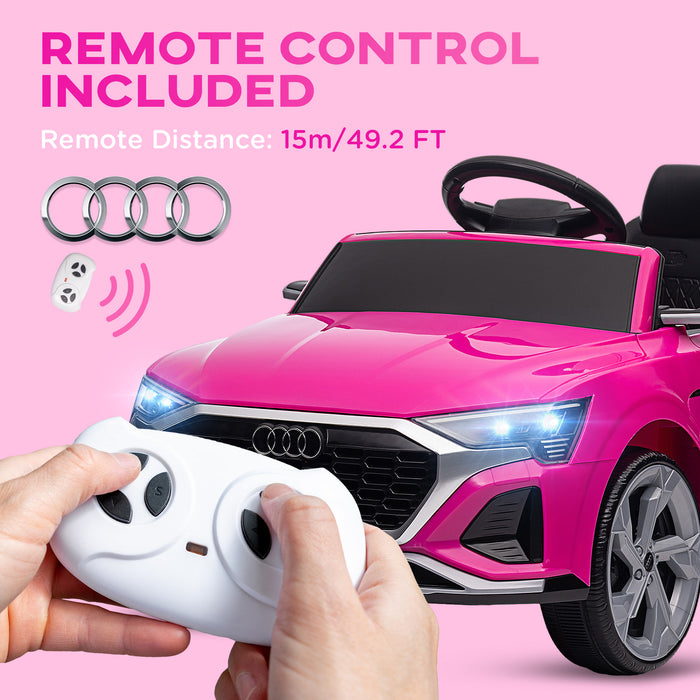 Audi Q8 e-tron Sportback Kids Electric Car w/ Remote - Pink