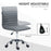 Vinsetto Adjustable Swivel Office Chair with Armless Mid-Back in PU Leather and Chrome Base - Dark Grey