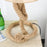 Nautical Style Rope-Base Table Lamp w/ Fabric Lampshade Metal Frame Power Switch Unique Lighting Furnishing Bedroom Living Room Study Beige