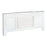 MDF Extendable Radiator Cover Cabinet Shelving Home Office Slatted Design White 139-208.5L x 20.5W x 82.5H cm